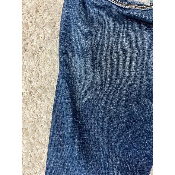 Vtg Express Boot Leg Jeans Womens 4 Long Blue Denim Low Rise Y2K 90s Retro - Picture 9 of 16